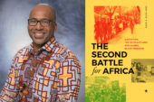Diptych image with headshot of Erik McDuffie and book cover image of “The Second Battle for Africa: Garveyism, the U.S. Heartland and Global Black Freedom.”