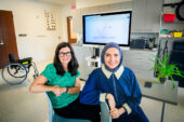 Researchers Laura Rice and Sahel Moein