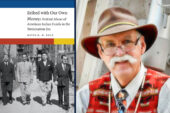 Diptych image with book cover of "Bribed With Our Own Money" and a headshot of David Beck.