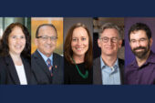 A collage of the portraits of the five honorees.