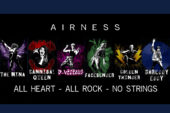 Collage image of six posters of air guitarists.