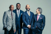 Portrait of Branford Marsalis and the members of his quartet.