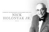 Nick Holonyak Jr. memorial service portrait graphic