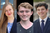Graphic of three portraits of Boren Scholarships recipients