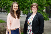 Photo of graduate student Madison Sewell and school-university research coordinator Raya Hegeman-Davis