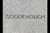 Image of the word "Goodenough" from a gravestone.