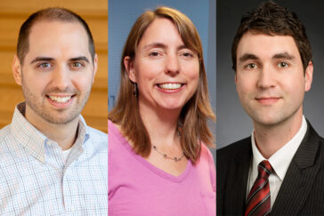 Photo collage of finance professor David Molitor; recreation, sport and tourism professor Laura Payne; and finance professor Julian Reif.