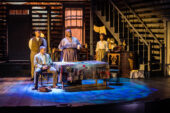 Actors on stage at rehearsal at Krannert Center for the Performing Arts.