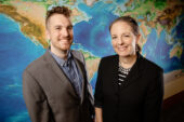 University of Illinois geologists Jack Albright, left, and professor Patricia Gregg are part of a team that has developed new computer models to help researchers better forecast volcanic eruptions.