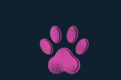 Pink paw print