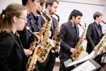 The University of Illinois Saxophone Ensemble tackles music never meant for the saxophone.