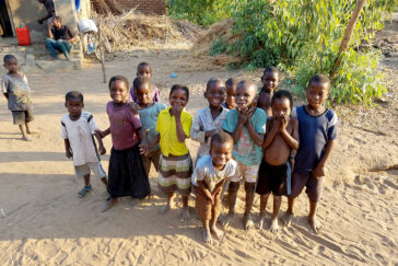 Everywhere we went in Zomba District, we attracted large crowds of curious kids.