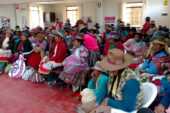 The weavers gather in a community center in Tambo Perccaro.