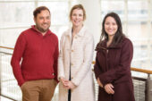 Speech and hearing science professor Laura DeThorne, center, and doctoral students Henry Angulo and Veronica Vidal discuss how the neurodiversity movement recognizes autistic individuals’ unique experiences, skills and strengths, and rejects the medicalization of autism.