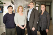 From left, bioengineering professor Jian Ma, cell and developmental biology professor Lisa Stubbs, entomology professor and Institute for Genomic Biology director Gene Robinson, animal biology professor Alison Bell and their colleagues found that distantly related organisms share key genetic mechanisms that help them respond to threats.