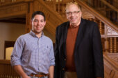 Illinois atmospheric sciences researchers Zach Zobel, left, and professor Donald Wuebbles led a team that developed new, high-resolution models that may help direct climate policy initiatives at the local level.