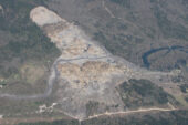 Aerial image of the Oso landslide on April 13, 2014.
