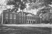 The front of the Illini Union under construction in 1940.