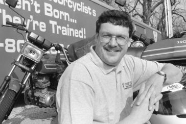 John Sudlow is the Project Coordinator of the UI's Motorcycle Rider Program, located on Gerty Drive next to the Fire Service Institute.