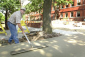 Eric Knisley has been foreman of the cement crew since April 1999.