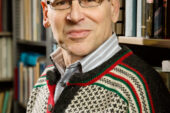 Mark Micale, this year's Distinguished Teacher-Scholar, plans in the next year to study what techniques work best in large general education classroom settings by interviewing the most successful professors of such classes on campus. He hopes to produce a guide for teachers looking for proven classroom strategies.  Click photo to enlarge
