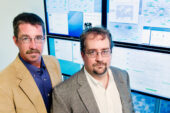 Randy Butler (left) and Von Welch, the co-directors of the Cybersecurity Directorate at the U. of I.'s National Center for Supercomputing Applications, work with law-enforcement agencies in investigating crimes that occur in cyberspace.