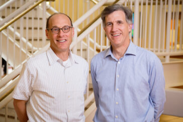 Photo of U. of I. agricultural economists Peter Goldsmith and Alex Winter-Nelson.