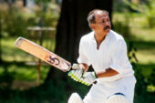 Safdar Khan bowls for the Cricket Club of Illinois during a match at Lohmann Park in Urbana.
