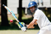 arun Turlapati, CCI captain, focuses on the red leather ball.