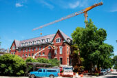 Concrete that was not reinforced properly more than a century ago has forced some faculty and staff members and students to move out of the Natural History Building. An inspection of the building showed sagging floors in the 1908 addition, which resulted in the immediate evacuation of that section of the building. The building was scheduled to receive a new roof and windows this summer