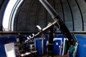 The original 15-foot-tall 12-inch refracting telescope was a game-changer when it was approved and purchased by the UI Board of Trustees and added to the new observatory in 1896. In just a few years the telescope would aid Joel Stebbins in developing photoelectric cell photometry, replacing relative-brightness techniques dating back to the ancient Greeks.
