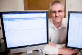 Matthew Helm, visiting project director in University Administration, is the functional project team leader for the HR Front End project, a Web interface for executing and tracking HR transactions in Banner. Developed using an extensive user-input process, the project offers enhancements such as wizards that guide users through complex transactions and business rules that capture common errors to speed data entry and enhance data integrity.