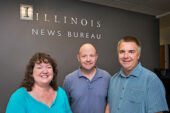 Although the next time faculty and staff members receive Inside Illinois, it will be in their email inbox, the online version will include the same kinds of quality news and research articles, and photographs as the print version. And the same staff members will be behind the scenes preparing it: from left, editor Doris Dahl, photographer L. Brian Stauffer, assistant editor Mike Helenthal and the six News Bureau staff writers that contribute the research news.