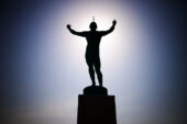 Soulful solstice The "Sun Singer" statue in Allerton Park, added in 1932, faces east to celebrate each sunrise. It is one of the more than 100 pieces of sculpture and artwork nestled among the 80 acres of formal gardens.    Click photo to enlarge