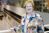 Linda Swett is a locksmith in the Planning, Construction and Maintenance Division.'
