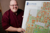 Tod Donley, a public functions supervisor working for Facilities and Services, coordinates the myriad graduation ceremonies conducted annually on the Urbana campus. Hes been a UI employee for 24 years, though hes been in his current position for just two. Last year at this time, his department was responsible for setting up 400 campus events.