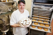 UI pastry chef Curtis Nesler has been perfecting his craft for the past 30 years, the last three in a University Housing kitchen. He says the staff here adheres to the highest of quality standards and won't send out food - cupcake or cruller - unless it's just right. "If it takes an extra step or we have to put a little extra 'polish' on it, then we'll do it," he said. "Everyone here has an immense amount of pride in their work."  Click photo to enlarge