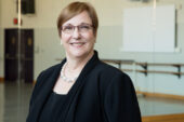 Cindy Masko, an office support specialist for the U. of I.'s dance department, spent the first 25 years of her career as an employee of the U.S. Postal Service. At the U. of I. she manages department calendars, organizes meetings and recitals, assists students and produces a weekly newsletter.  Click photo to enlarge