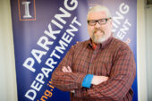 Starting in 1989, Gary D. Williamson has worked at a number of different jobs for the U. of I., but his latest job is as a customer service specialist for the parking department. His favorite aspect of the job is the opportunity to work with the rest of campus. "I get to deal with all the departments on campus for either solving their problems or making them aware of issues that they may have," he said.  Click photo to enlarge