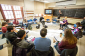 History professor John Randolph instructs students in a SourceLab course on how to investigate and verify online images, video, texts and other artifacts  often of sketchy origin  to get them ready for history.