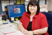 Debbie Lanter has worked at the UI for nearly 32 years. As an office administrator for the School of Integrative Biology, she says the best part of her job is working with students.