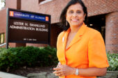 Usha Dhar, an administrative assistant in the Office of the Vice Chancellor for Research, came to the UI in 1987.