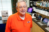 John Welch, who works at Illini Flash Drive in the Illini Union, takes pride in helping UI employees and students find the technology theyre looking for.