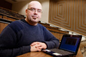 LAN support specialist Michael Hallihan is a self-described anti-geek who manages technology needs for the College of Medicine by day and abandons computers by night, when he spends more time working on his house or cooking for his family.