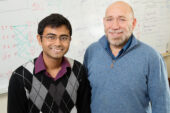 Illinois graduate student Subhro Roy, left, and professor Dan Roth developed software to help computers understand math concepts expressed in text. This will improve data accessibility, search and education.