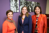 Preschoolers of working moms get less sleep, which may explain why these children are at greater risk of becoming overweight, according to a new study by (from left) Janet M. Liechty, professor of medicine and social work; Katherine E. Speirs, postdoctoral research associate in human and community development; and Chi-Fang Wu, professor of social work.