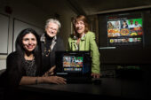 From left, postdoctoral research associate Henna Muzaffar, Extension specialist Jane Scherer and professor Karen Chapman-Novakofski  compared the efficacy of interactive and passive online media at helping teens with diabetes lead healthier lives.