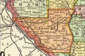 An 1895 atlas map shows the region of Pike County, Illinois, and the route of the Hannibal and Naples Railroad, later referred to as the Wabash Railroad (Rand McNally 1895). The location of the New Philadelphia town site is marked by a star.