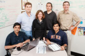 The SusDeViki team is building an interactive, peer-reviewed information-sharing website devoted to sustainable development. The team includes, standing, from left: entomology professor Barry Pittendrigh, extension specialist Julia Bello, extension employee Ricardo Diaz and extension educator Francisco Seufferheld. Seated, from left: business professor Madhu Viswanathan and MBA student Srinivas Venugopal.