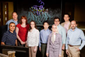 An interdisciplinary collaboration at the University of Illinois led to a breakthrough in understanding blood clotting. Researchers on the study were (from left): Emad Tajkhorshid, Chad Rienstra, Mary Clay, Rebecca Davis-Harrison, Zenmei Ohkubo, Narjes Tavoosi, Mark Arcario, Taras Pogorelov and James Morrissey.